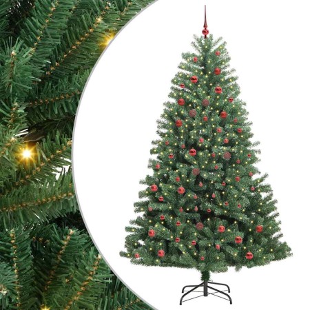 Árbol de Navidad artificial con ramas articuladas Verde 210 cm en Decoración Festiva y Estacional | Comprar online en Foru.es