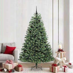 Árbol de Navidad artificial con ramas articuladas Verde 210 cm en Decoración Festiva y Estacional | Comprar online en Foru.es