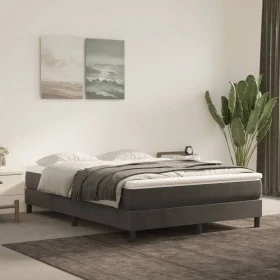 Estructura de cama de terciopelo gris oscuro 140x200 cm de vidaXL, Camas y somieres - Ref: Foro24-3120773, Precio: 100,68 €, ...