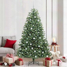 Árbol de Navidad artificial con ramas articuladas Verde 210 cm en Decoración Festiva y Estacional | Comprar online en Foru.es