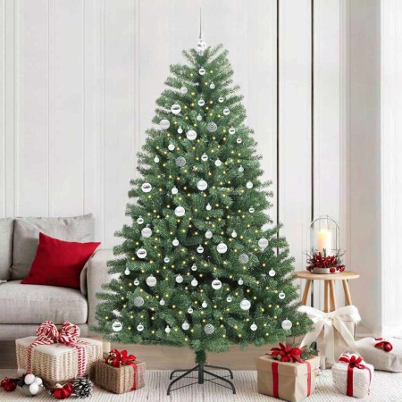 Árbol de Navidad artificial con ramas articuladas Verde 210 cm en Decoración Festiva y Estacional | Comprar online en Foru.es