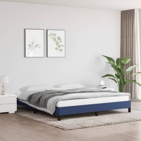 Estructura de cama tela azul 180x200 cm de vidaXL, Camas y somieres - Ref: Foro24-346742, Precio: 105,25 €, Descuento: %