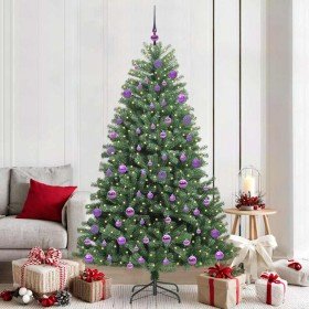 Árbol de Navidad artificial con ramas articuladas Verde 210 cm en Decoración Festiva y Estacional | Comprar online en Foru.es