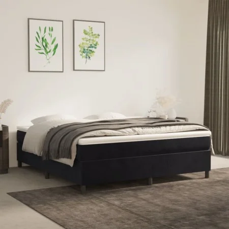 Estructura de cama de terciopelo gris claro 160x200 cm de vidaXL, Camas y somieres - Ref: Foro24-3121128, Precio: 136,90 €, D...