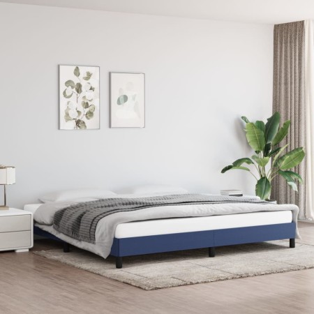 Estructura de cama de tela gris taupe azul 200x200 cm de vidaXL, Camas y somieres - Ref: Foro24-346750, Precio: 105,54 €, Des...