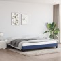 Estructura de cama de tela gris taupe azul 200x200 cm de vidaXL, Camas y somieres - Ref: Foro24-346750, Precio: 105,54 €, Des...