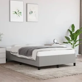 Estructura de cama de tela gris claro 120x200 cm de vidaXL, Camas y somieres - Ref: Foro24-347050, Precio: 107,76 €, Descuent...