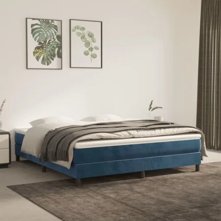 Blue velvet bed frame 180x200 cm by vidaXL, Beds and slatted bases - Ref: Foro24-3120788, Price: 110,51 €, Discount: %
