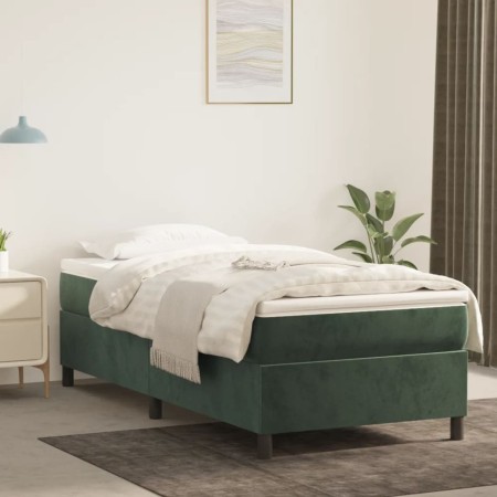 Estructura de cama de terciopelo verde 90x200 cm de vidaXL, Camas y somieres - Ref: Foro24-3121099, Precio: 92,81 €, Descuent...