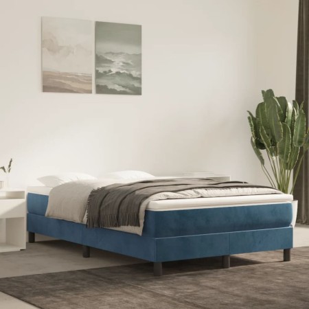Estructura de cama de terciopelo azul 120x200 cm de vidaXL, Camas y somieres - Ref: Foro24-3120764, Precio: 107,46 €, Descuen...