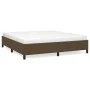 Dark brown fabric bed frame 180x200 cm by vidaXL, Beds and slatted bases - Ref: Foro24-347085, Price: 132,75 €, Discount: %