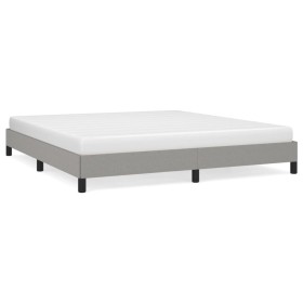 Estructura de cama gris claro tela 180x200 cm de vidaXL, Camas y somieres - Ref: Foro24-346736, Precio: 125,05 €, Descuento: %
