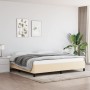 Estructura de cama de tela color crema 200x200 cm de vidaXL, Camas y somieres - Ref: Foro24-347095, Precio: 128,15 €, Descuen...