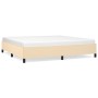 Estructura de cama de tela color crema 200x200 cm de vidaXL, Camas y somieres - Ref: Foro24-347095, Precio: 128,15 €, Descuen...