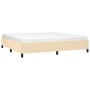 Estructura de cama de tela color crema 200x200 cm de vidaXL, Camas y somieres - Ref: Foro24-347095, Precio: 128,15 €, Descuen...
