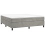 Estructura de cama de terciopelo gris claro 160x200 cm de vidaXL, Camas y somieres - Ref: Foro24-3121126, Precio: 129,43 €, D...