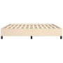 Estructura de cama de tela color crema 200x200 cm de vidaXL, Camas y somieres - Ref: Foro24-347095, Precio: 128,15 €, Descuen...