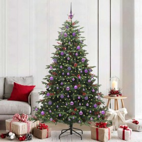 Árbol de Navidad artificial Verde 210 cm PVC, Metal y Plástico en Decoración Festiva y Estacional | Comprar online en Foru.es