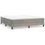 Estructura de cama de terciopelo gris claro 160x200 cm de vidaXL, Camas y somieres - Ref: Foro24-3120778, Precio: 120,99 €, D...