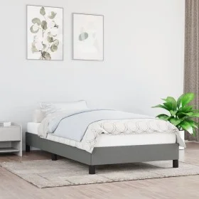 Dark gray fabric bed frame 90x200 cm by vidaXL, Beds and slatted bases - Ref: Foro24-346689, Price: 69,83 €, Discount: %