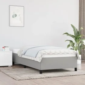 Light gray fabric bed frame 90x190 cm by vidaXL, Beds and slatted bases - Ref: Foro24-347026, Price: 88,32 €, Discount: %