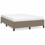 Estructura de cama de tela gris taupe 140x190 cm de vidaXL, Camas y somieres - Ref: Foro24-347062, Precio: 123,13 €, Descuent...