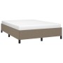 Estructura de cama de tela gris taupe 140x190 cm de vidaXL, Camas y somieres - Ref: Foro24-347062, Precio: 123,13 €, Descuent...