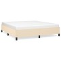 Estructura de cama de tela color crema 160x200 cm de vidaXL, Camas y somieres - Ref: Foro24-347079, Precio: 137,48 €, Descuen...