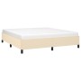 Estructura de cama de tela color crema 160x200 cm de vidaXL, Camas y somieres - Ref: Foro24-347079, Precio: 137,48 €, Descuen...