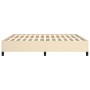 Estructura de cama de tela color crema 160x200 cm de vidaXL, Camas y somieres - Ref: Foro24-347079, Precio: 137,48 €, Descuen...