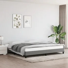 Estructura de cama tela gris oscuro 200x200 cm de vidaXL, Camas y somieres - Ref: Foro24-346745, Precio: 113,16 €, Descuento: %