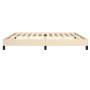 Estructura de cama de tela color crema 200x200 cm de vidaXL, Camas y somieres - Ref: Foro24-346749, Precio: 125,33 €, Descuen...