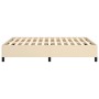 Estructura de cama de tela color crema 140x190 cm de vidaXL, Camas y somieres - Ref: Foro24-347063, Precio: 121,77 €, Descuen...