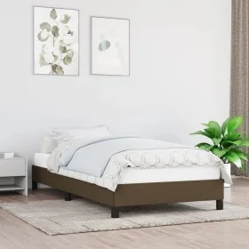 Brown fabric bed frame 90x190 cm by vidaXL, Beds and slatted bases - Ref: Foro24-346683, Price: 78,38 €, Discount: %