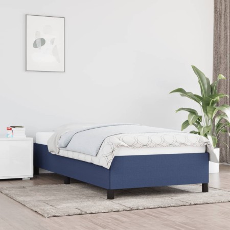 Estructura de cama de tela azul 80x200 cm de vidaXL, Camas y somieres - Ref: Foro24-347024, Precio: 115,08 €, Descuento: %