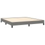 Estructura de cama de tela gris oscuro 160x200 cm de vidaXL, Camas y somieres - Ref: Foro24-346729, Precio: 114,68 €, Descuen...
