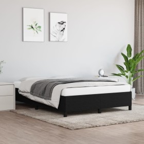 Estructura de cama de tela negro 140x190 cm de vidaXL, Camas y somieres - Ref: Foro24-347060, Precio: 116,72 €, Descuento: %