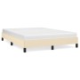 Estructura de cama de tela color crema 140x190 cm de vidaXL, Camas y somieres - Ref: Foro24-346717, Precio: 99,58 €, Descuent...