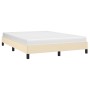Estructura de cama de tela color crema 140x190 cm de vidaXL, Camas y somieres - Ref: Foro24-346717, Precio: 99,58 €, Descuent...