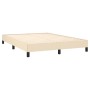 Estructura de cama de tela color crema 140x190 cm de vidaXL, Camas y somieres - Ref: Foro24-346717, Precio: 99,58 €, Descuent...