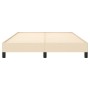 Estructura de cama de tela color crema 140x190 cm de vidaXL, Camas y somieres - Ref: Foro24-346717, Precio: 99,58 €, Descuent...
