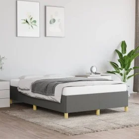 Estructura de cama de tela gris oscuro 120x200 cm de vidaXL, Camas y somieres - Ref: Foro24-347150, Precio: 94,65 €, Descuent...