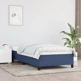 Blue fabric bed frame 90x190 cm by vidaXL, Beds and slatted bases - Ref: Foro24-347032, Price: 87,13 €, Discount: %