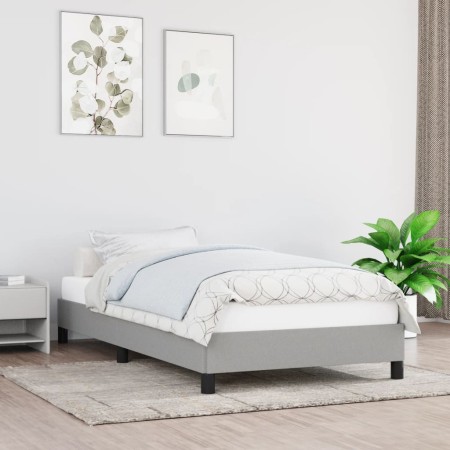 Estructura de cama de tela gris claro 80x200 cm de vidaXL, Camas y somieres - Ref: Foro24-346672, Precio: 80,43 €, Descuento: %