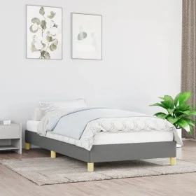 Dunkelgrauer Stoffbettrahmen 90x200 cm von vidaXL, Betten und Lattenroste - Ref: Foro24-346787, Preis: 70,71 €, Rabatt: %