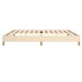 Estructura de cama de tela color crema 200x200 cm de vidaXL, Camas y somieres - Ref: Foro24-346847, Precio: 118,56 €, Descuen...