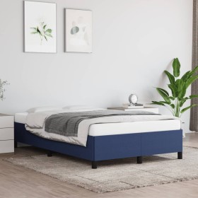 Estructura de cama de tela azul 120x200 cm de vidaXL, Camas y somieres - Ref: Foro24-347056, Precio: 122,43 €, Descuento: %