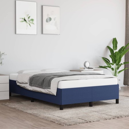 Estructura de cama de tela azul 120x200 cm de vidaXL, Camas y somieres - Ref: Foro24-347056, Precio: 122,43 €, Descuento: %
