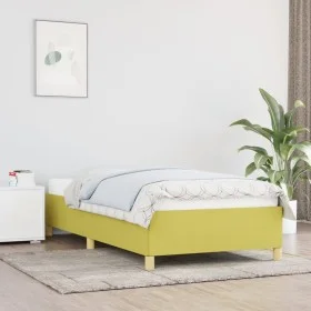 Estructura de cama de tela verde 90x190 cm de vidaXL, Camas y somieres - Ref: Foro24-347132, Precio: 71,23 €, Descuento: %