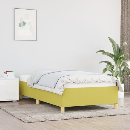 Estructura de cama de tela verde 90x190 cm de vidaXL, Camas y somieres - Ref: Foro24-347132, Precio: 72,18 €, Descuento: %